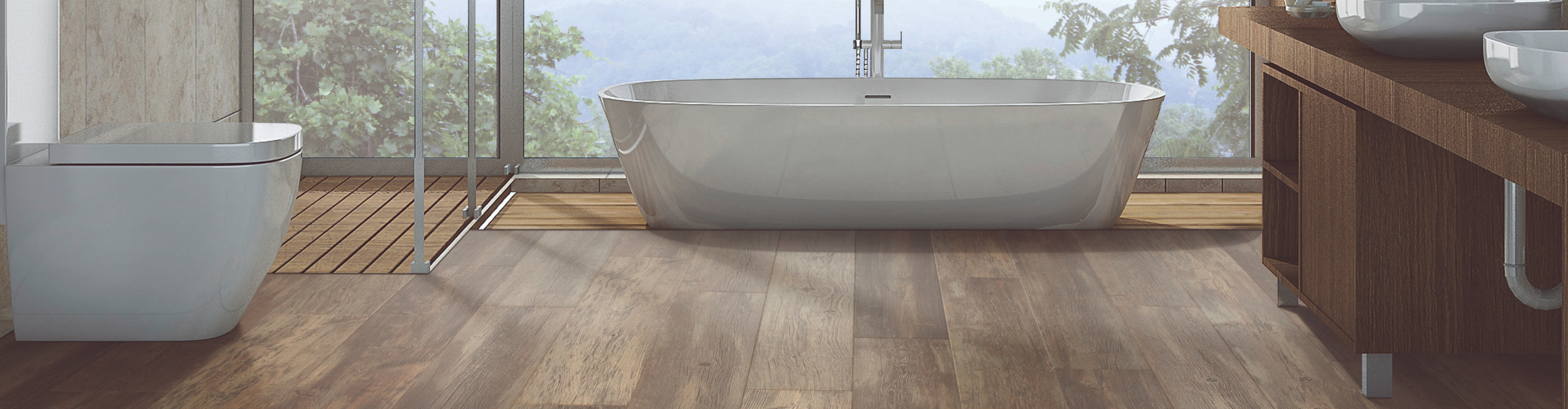 Laminate Flooring in Bathroom